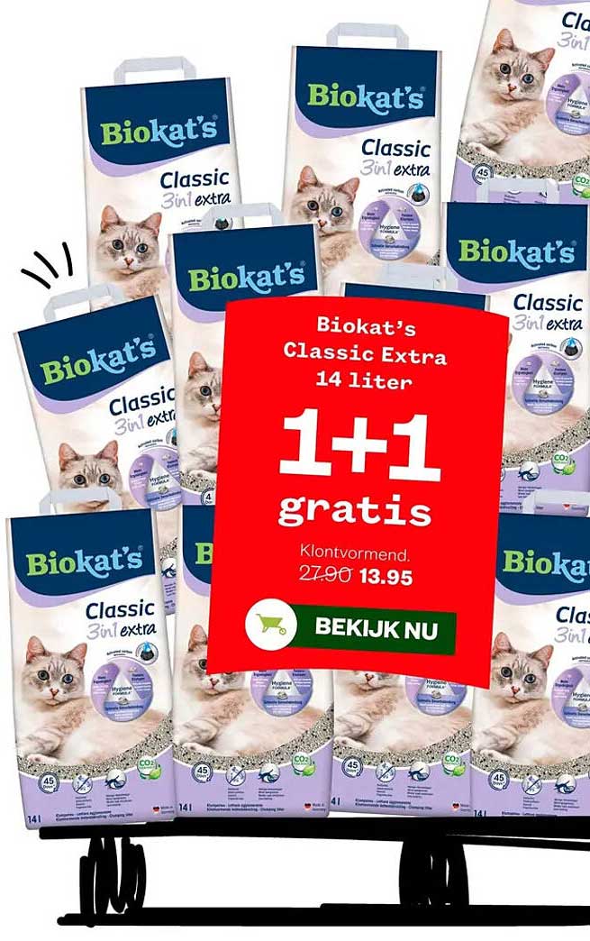 Biokat’s Classic Extra 14 liter 1+1 gratis