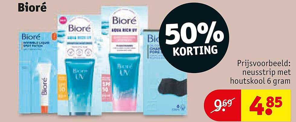 Bioré 50% korting