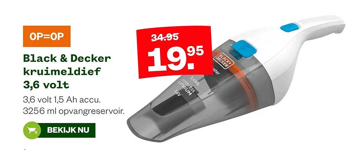 Black & Decker kruimeldief 3,6 volt