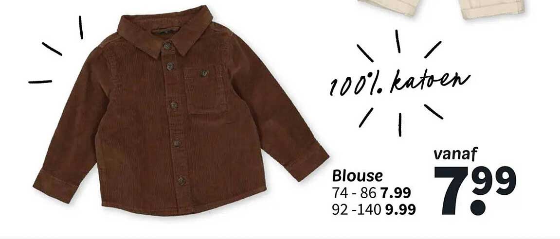 Blouse 100% katoen