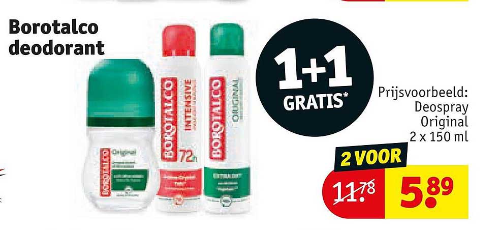 Borotalco deodorant 1+1 GRATIS