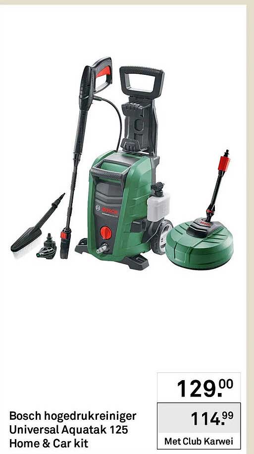 Bosch hogedrukreiniger Universal Aquatak 125 Home & Car kit