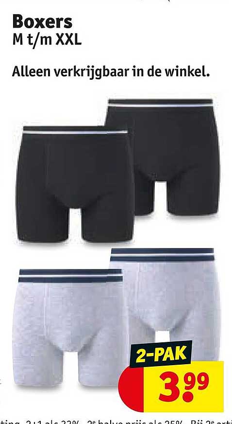 Boxers M t/m XXL 2-PAK