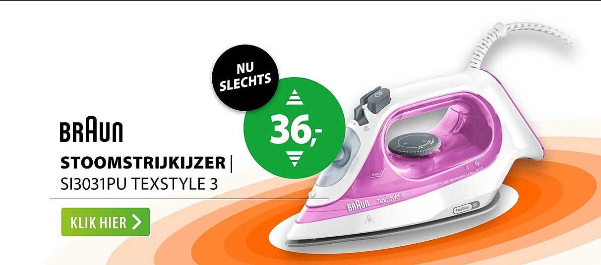 Braun stoomstrijkijzer SI3031PU TexStyle 3