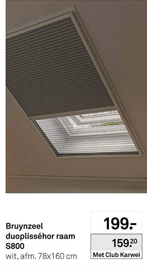 Bruynzeel duoplisséhor raam S800 wit, afm. 78x160 cm