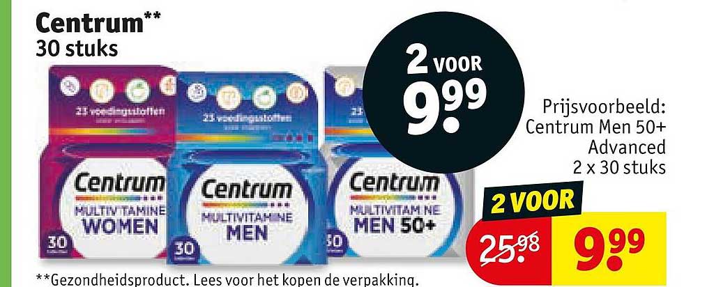 Centrum** 30 stuks 2 voor 9.99