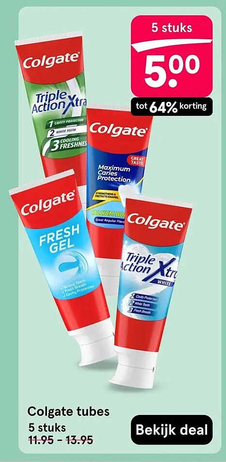 Colgate tubes 5 stuks