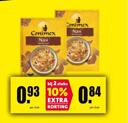 Conimex Nasi bij 2 stuks 10% extra korting