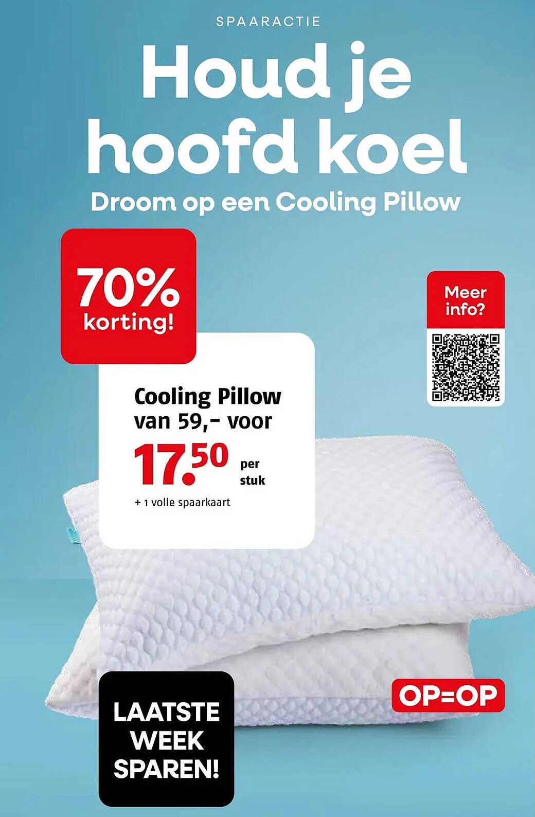 Cooling Pillow van 59,- voor 17.50 per stuk