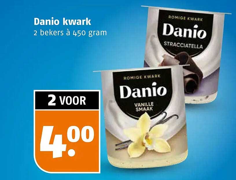 Danio kwark 2 bekers à 450 gram