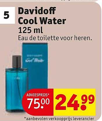 Davidoff Cool Water 125 ml Eau de toilette voor heren.