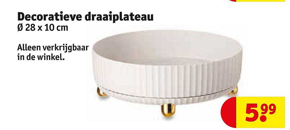 Decoratieve draaiplateau Ø 28 x 10 cm