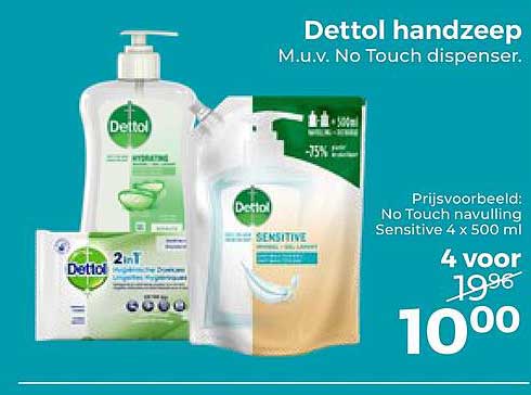 Dettol handzeep M.u.v. No Touch dispenser.