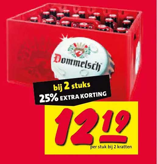 Dommelsch bij 2 stuks 25% extra korting