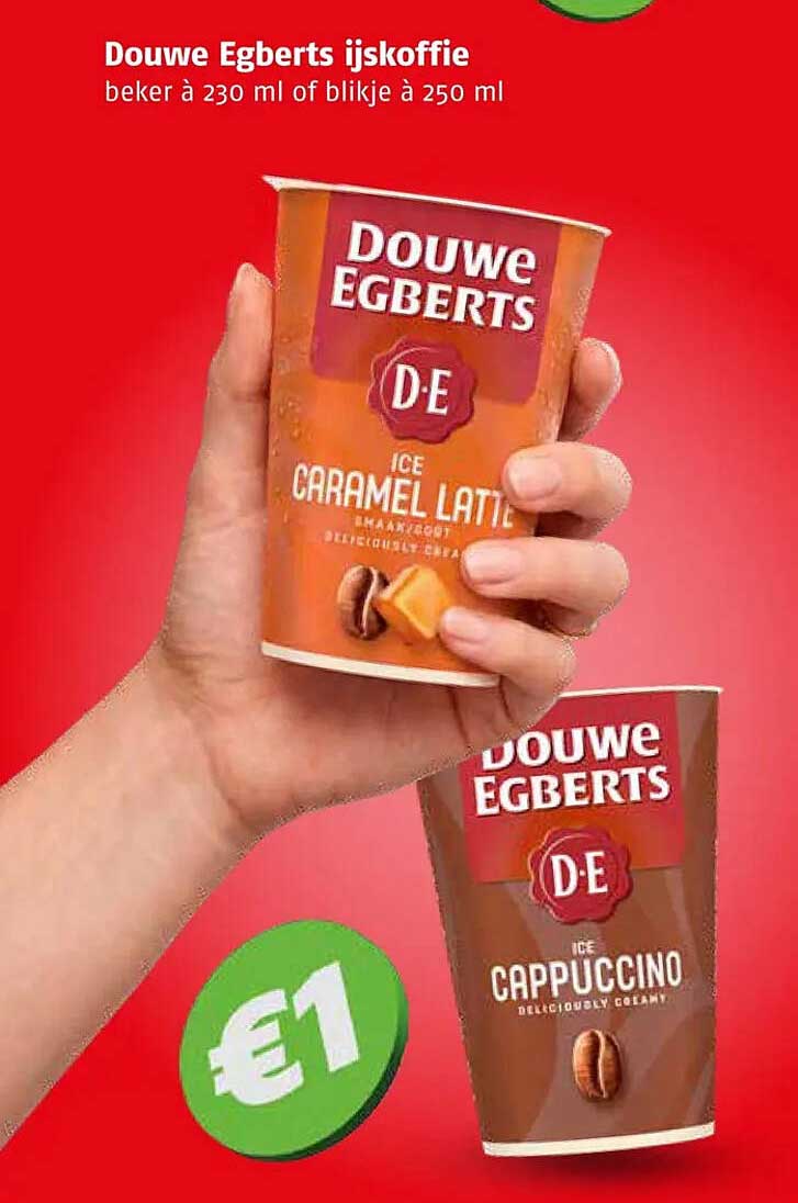 Douwe Egberts ijskoffie beker à 230 ml of blikje à 250 ml