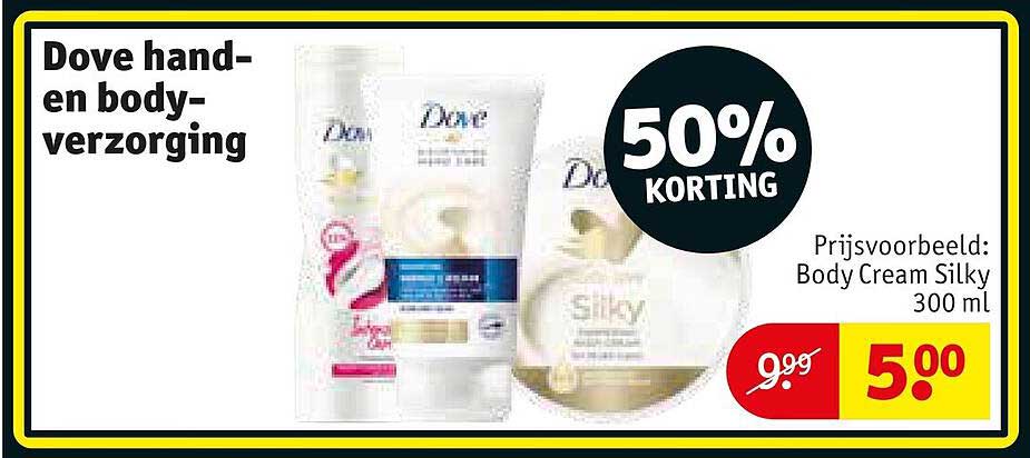 Dove hand- en body-verzorging 50% KORTING