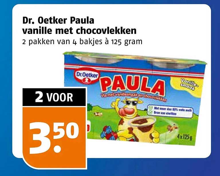 Dr. Oetker Paula vanille met chocovlekken