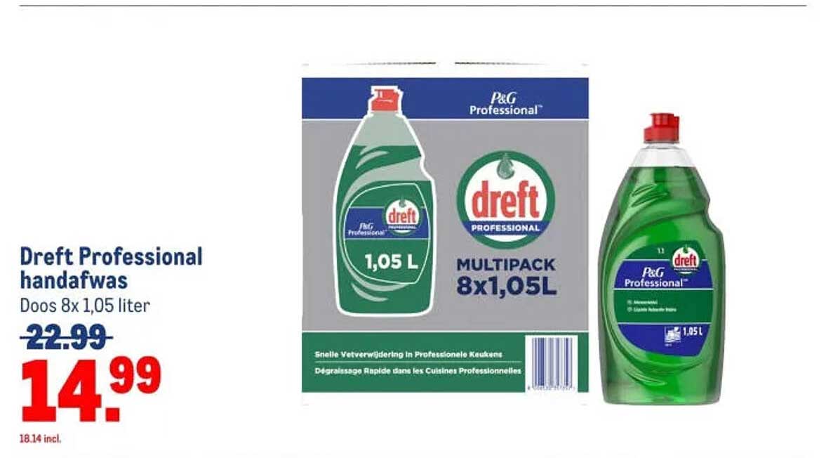 Dreft Professional handafwas Doos 8x 1,05 liter