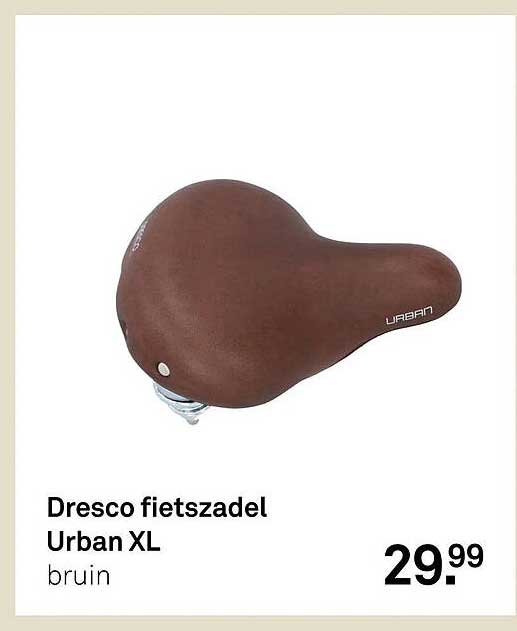 Dresco fietszadel Urban XL bruin