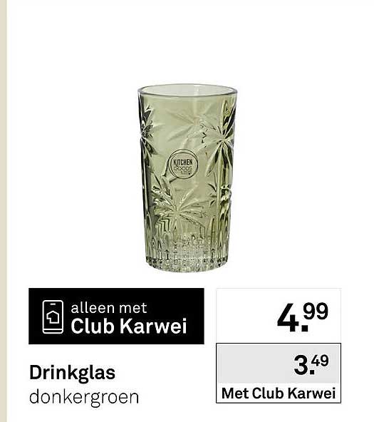 Drinkglas donkergroen