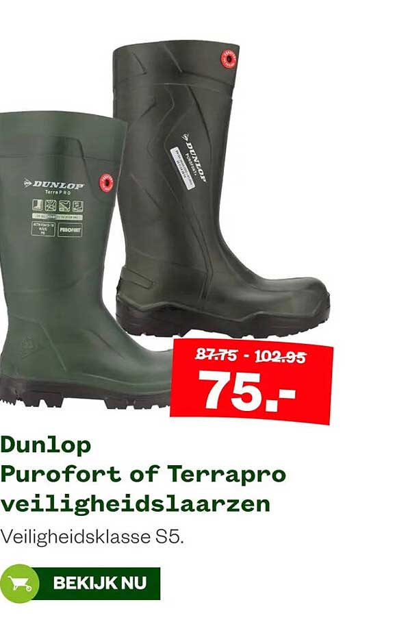 Dunlop Purofort of Terrapro veiligheidslaarzen