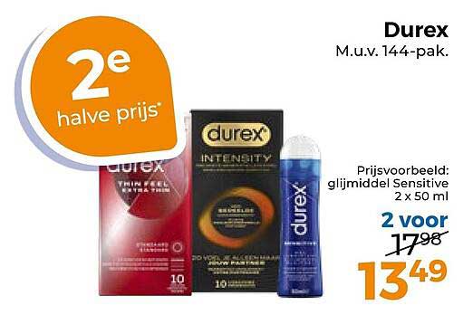 Durex 2e halve prijs