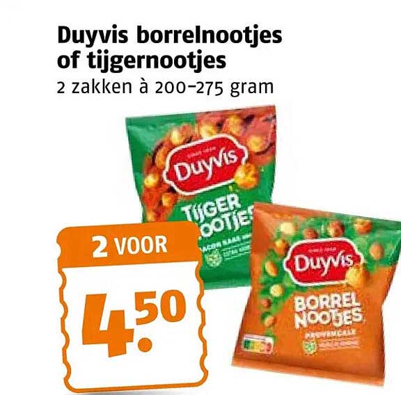 Duynvis borrelnootjes of tijgernootjes