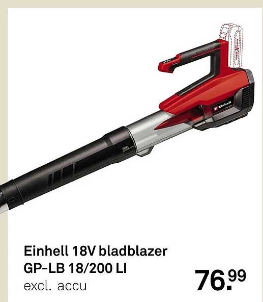 Einhell 18V bladblazer GP-LB 18/200 LI excl. accu