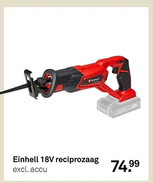 Einhell 18V reciprozaag excl. accu