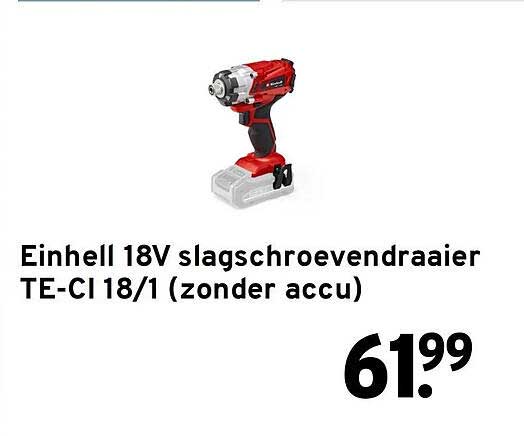 Einhell 18V slagschroevendraaier TE-CI 18/1 (zonder accu)