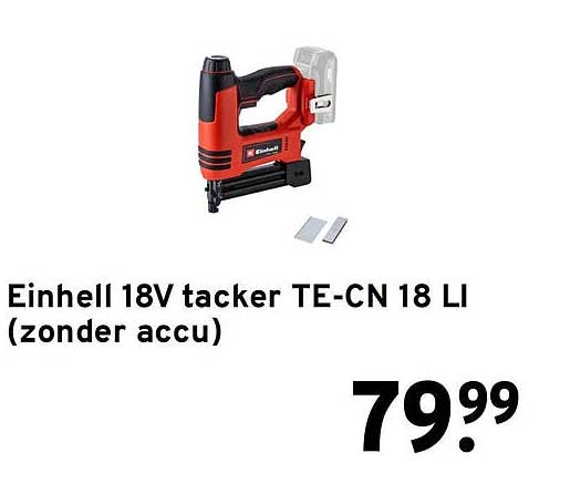 Einhell 18V tacker TE-CN 18 LI (zonder accu)