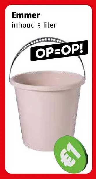 Emmer inhoud 5 liter OP=OP!