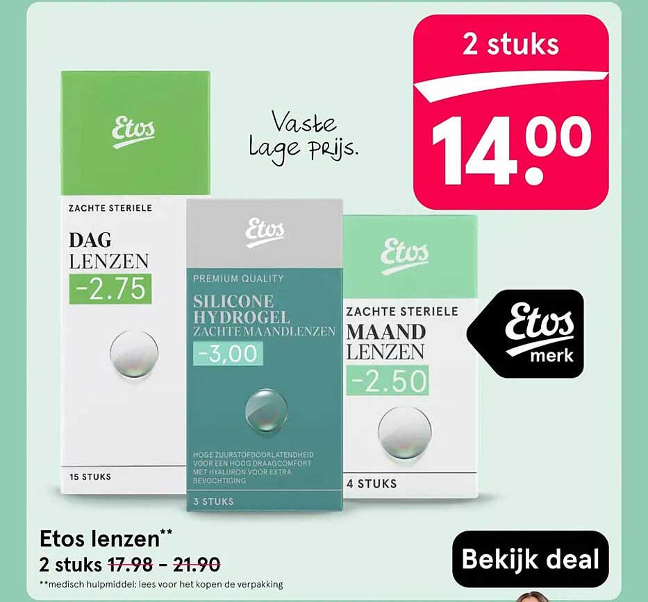 Etos lenzen** 2 stuks