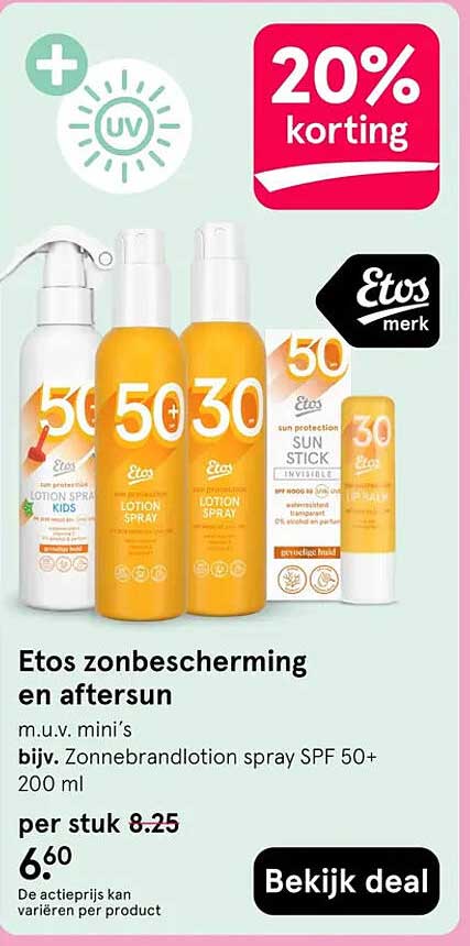 Etos zonbescherming en aftersun