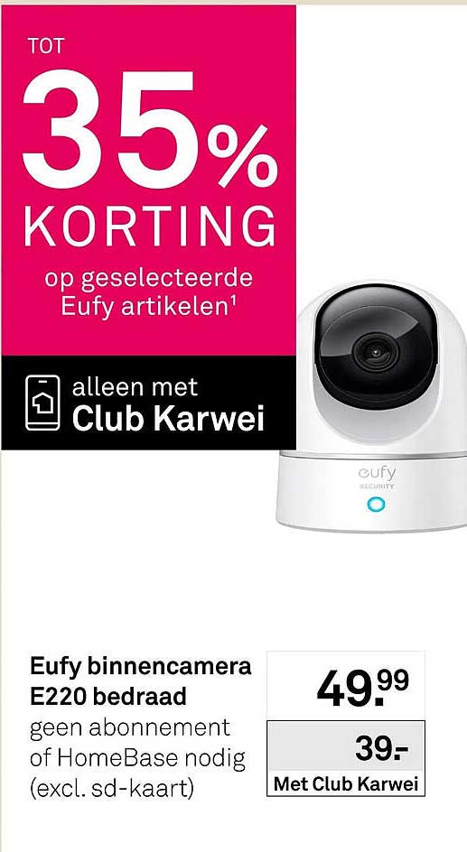 Eufy binnencamera E220 bedraad