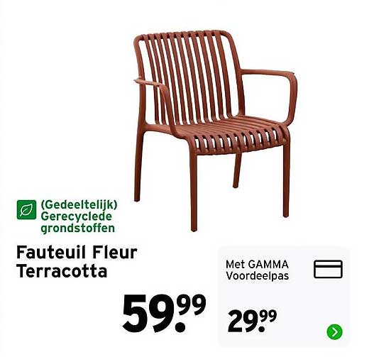 Fautueil Fleur Terracotta