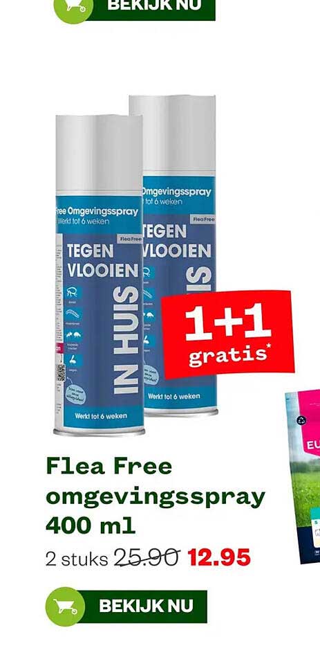 Flea Free omgevingsspray 400 ml 1+1 gratis