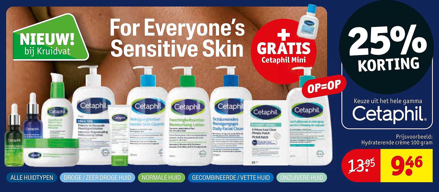For Everyone's Sensitive Skin + GRATIS Cetaphil Mini 25% KORTING