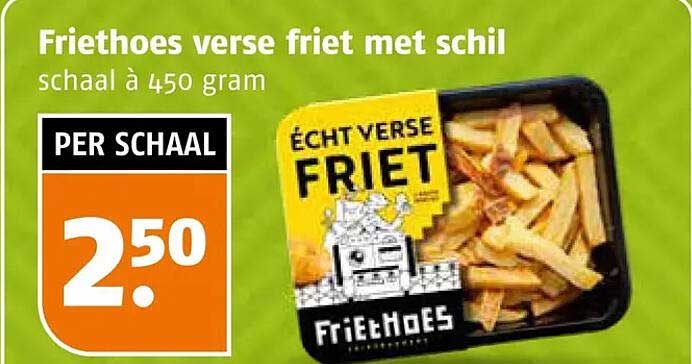 Friethoes verse friet met schil schaal à 450 gram
