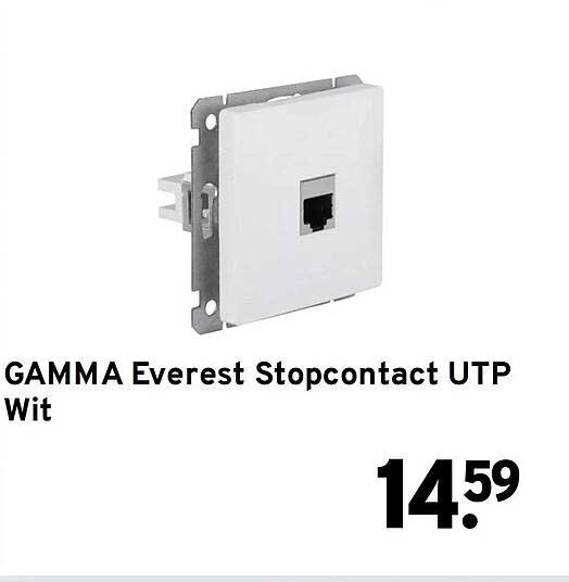 GAMMA Everest Stopcontact UTP Wit