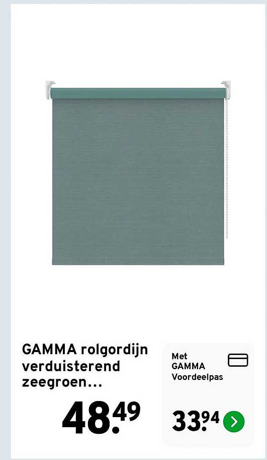 GAMMA rolgordijn verduisterend zeegroen...