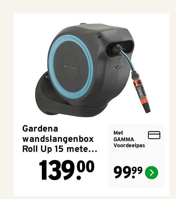 Gardena wandslangenbox Roll Up 15 mete...