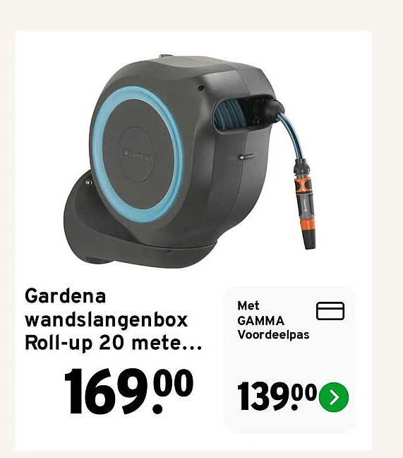 Gardena wandslangenbox Roll-up 20 mete...