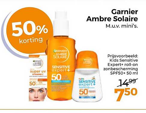 Garnier Ambre Solaire M.u.v. mini's 50% korting