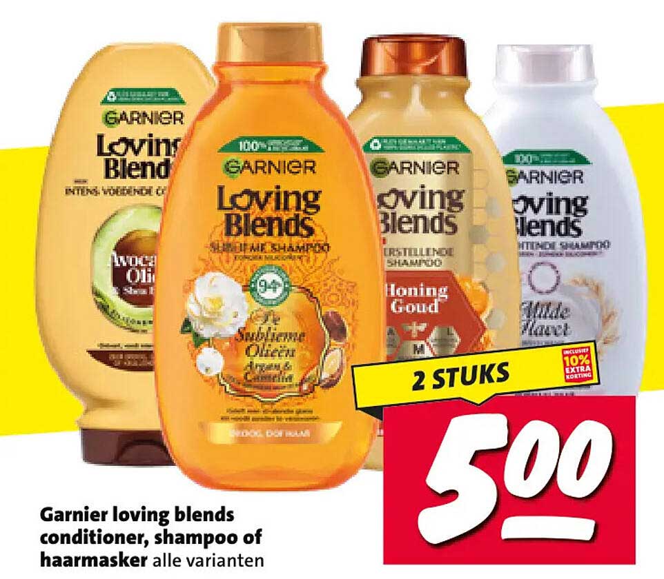 Garnier loving blends conditioner, shampoo of haarmasker alle varianten 2 STUKS