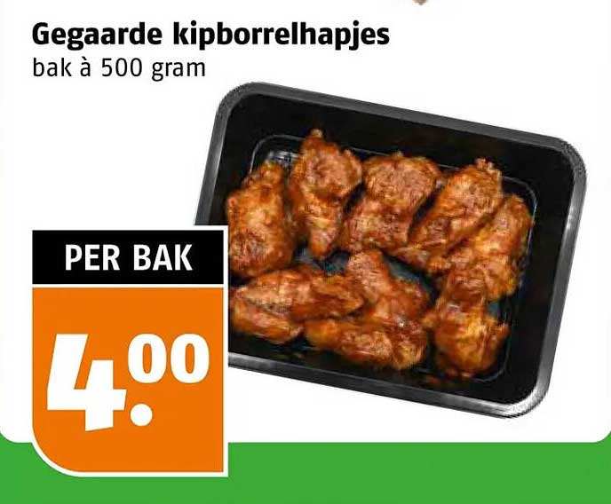 Gegaarde kipborrelhapjes bak à 500 gram