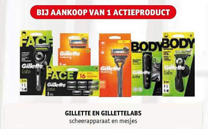 GILLETTE EN GILLETTELABS scheerapparaat en mesjes