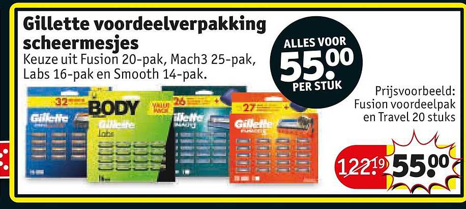 Gillette voordeelverpakking scheermesjes