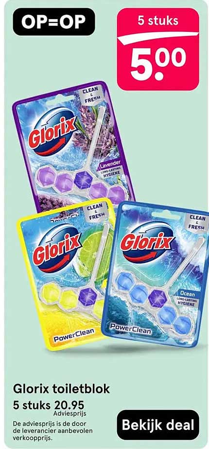 Glorix toiletblok 5 stuks