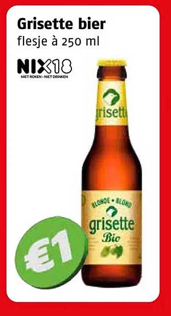 Grisette bier flesje à 250 ml
